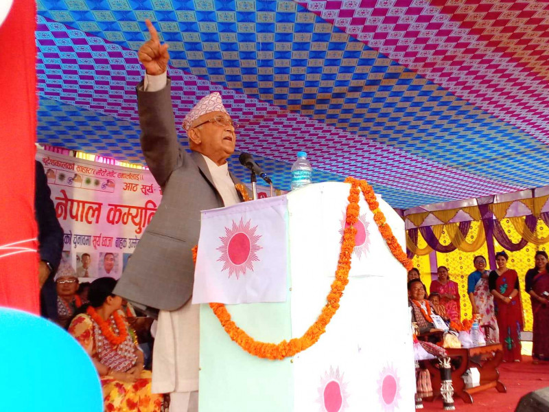 गठबन्धनसँगको पेचिलो प्रतिस्पर्धाका बीच ओलीको दुई दिने गृहजिल्ला दौडाहा